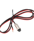 Two Pin Core Radio Power Cable 1.2 Meter Long 12 V DC Lead For Kenwood TR 7400 VHF Transceiver with two-core design.