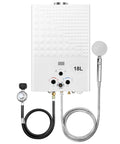 Propane Tankless Water Heater 4.74 GPM 18L Outdoor Portable Gas Hot Water Heater With Digital Display And Multi Protection
