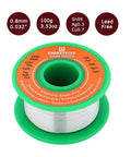 Lead Free Solder Wire 0.8mm 0.032in Fine Gauge 100g Rosin Core Flux For Electronics DIY Soldering Repair Tinker Friendly Sn99 Ag0.3 Cu0.7