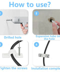Installation steps for 24 Piece Wire Shelf Clip Kit With Screws And Expansion Tubes For Metal Shelving And Wall Mounts White Plastic Down Wall Clips