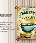Vintage Aluminum Bakery Sign 12x8 Inch Rustic Retro Wall Decor For Home Bakers And Bakery Shops Durable Metal Kitchen Cafe Sign That Resists Rust And Fading Classic Industrial Style Aluminum Sign, bakery supplies wall sign with rounded corners