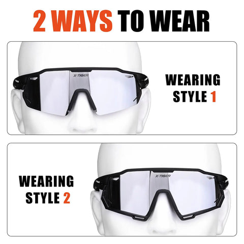Polarized Cycling Glasses With Five Interchangeable Lenses For MTB And Running Sports With Night Vision Yellow Lens Polarized