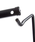 Heavy Duty Metal Poly Tubing Dispenser Rack Built Tough For Up To 12 Inch Wide Rolls Scratch Resistant Black Industrial Finish close-up of mounting hook