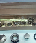 Universal Bathtub Drain With Smooth Rotary Knob Stopper In Sleek Satin Nickel Finish Built Tough With Heavy Duty Brass parts in box.