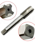 7/8-14 HSS Tap And Die Set UNF Right Hand For Machine Threads showing tap details and threading precision