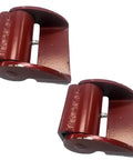 Built Beefy Heavy Duty Driveway Gate Hinges pair in red, flat mount, designed for 1000 lbs capacity, showcasing smooth swing.