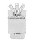 Rock Solid Aluminum Alloy Butt Welding Clamp Kit With 8 Pcs Silver Wings showing a detailed silver clamp for sheet metal jobs.