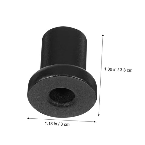 Four Pack Sliding Barn Door Track Spacers And Wall Track Connectors For Durable Support And Reliable Rolling Ideal Replacement Hardware For Barn Doors Garages Basements And More, close-up of a black iron spacer with dimensions labeled