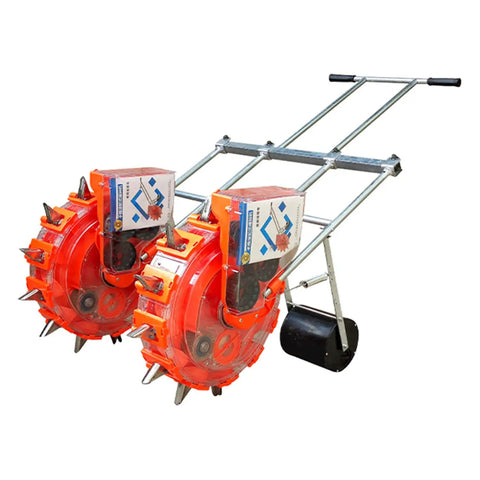Workhorse Manual Seed Planter And Fertilizer Applicator With Double Row Garden Seeder Handheld Roller Spreader for peanuts and beans