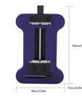 Adjustable 0 To 70mm PCB Fixing Clamp Holder For Chips And Motherboards, blue clamp with size dimensions