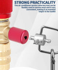 Must Have Two Pack HVAC Locking Cap Key Kit 3 In 1 Valve Core Remover Tool For R410A R22 Refrigerant Service