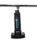 Close-up of Wet Club Scrub Golf Water Brush With Anti Leak Design Magnetic Nylon Bristle Head hanging on golf club