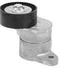 Drive Belt Tensioner Assembly Pulley Kit For Dodge Journey Avenger 09 To 14 Fits Jeep Compass Patriot 08 To 16 Replaces 1345A059 1345A060 1345A079 Heavy Duty Steel Stop The Squeal Extends Life And Saves Some Cash On Repairs. black pulley on steel tensioner assembly