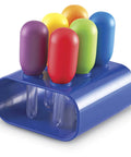 Big Grip Eyedroppers For Kids Easy Squeeze Jumbo Droppers For Hands On Science Fun And Sensory Water Play set on blue stand
