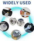 Beefy Flange Lock Nuts With Nylon Insert, 304 Stainless Steel DIN985, Bright Finish, M4 To M10 Assortment Kit in various uses