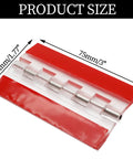 Six Pack Self Adhesive Cabinet Hinges With Stainless Steel Shafts Clear Acrylic 75mm Transparent Hinges for Display Stands DIY Boxes