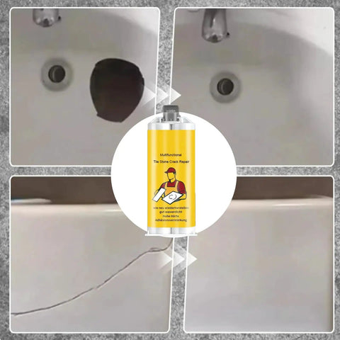 Quick Dry Tile Repair Glue All In One Crack And Chip Repair Kit For Tile And Stone with demonstrated sink repair results