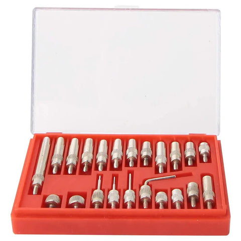 22 Piece Dial Connector Contact Points Set For Dial Test Indicator Thread Tips Stainless Steel Standard Thread Pro Grade High Precision Rust Resistant Long Lasting For Accurate Measurement in red case