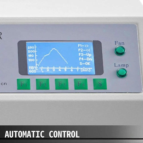 Control panel of Pro Grade Reflow Oven With Infrared Heater And Hot Air Circulation For PCB SMT SMD BGA Rework Auto Welding Station T962