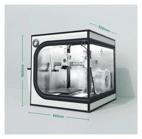 Enclosure For 3D Printer With LED Light Keeps Constant Temperature And Reduces Warping Fits A1 Mini Printer Clear Shield 46x46x55 cm