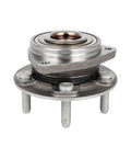 Front view of a metal front wheel hub bearing assembly 1Pc fits Jeep Gladiator and Wrangler 2018-2023 with 2.0L, 3.0L, 3.6L, 6.4L engines