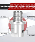 Lathe Spindle Adapter Converts Five Eighths Inch Spindle To One Inch By Eight TPI Threads For Your Woodworking Lathe in 45 Steel