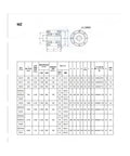 Technical diagram and specifications for Overrunning Clutch One Way Bearing For Smooth Engagement In One Direction MZ60G-50 MZ60G-55