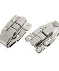 Beefy Iron Cabinet Catch And Latch Set For Suitcases Trunks And Toolboxes Twin Pack With Screws Modern Silver Hardware Secure Lift Off Toggle Clasp