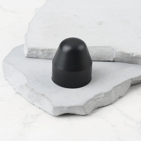 Black rubber cover for 21mm wheel nut on hub motors; part of 4Pcs Dope E Bike Wheel Nut Caps 21mm Inner Diameter Durable Protective Covers