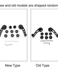 2 Pcs Window Handle And Window Riser Crank Winder Set For Classic Cars, premium alloy, two versions with components shown, black finish.