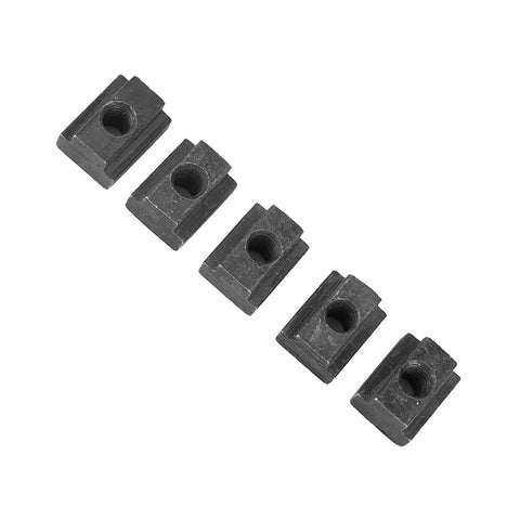 M6 T Slot Nuts Set 5 Pack Heavy Duty Grade 8.8 Oxide Carbon Steel T Nuts for Aluminum Extrusion Frames