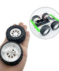4 Pack RC Car Wheel Set With Rubber Tires And Metal Shaft Axles For Remote Control Cars Trucks And Robots 55mm Diameter 3mm Shaft 100mm Axle Replacement Parts