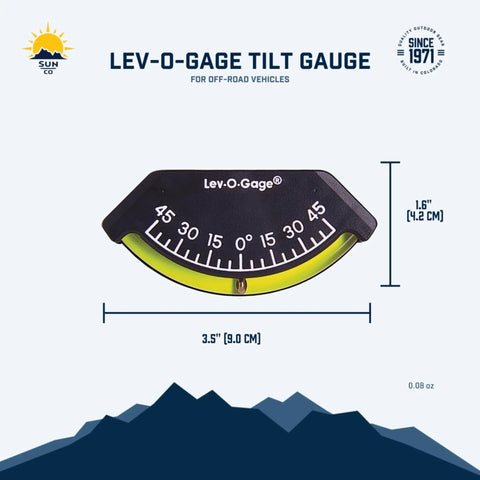 201-F Lev-O-Gage Inclinometer High Visibility Level Gauge For Off Road Jeeps Trucks RVs Campers Trailers And Boats USA Made