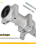 Rear Axle Bearing Housing Carrier Kit For Suzuki QuadSport 400 Z LT-Z400 LT-Z400Z 2003-2008 Replacement Part High-Strength Housing For Durable Axle Assembly, silver housing with bolts