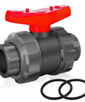 2 Inch UPVC True Union Ball Valve Full Flow Double Union Schedule 80 PVC With EPDM O Rings For Irrigation Pool And Venting Systems