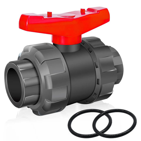 2 Inch UPVC True Union Ball Valve Full Flow Double Union Schedule 80 PVC With EPDM O Rings For Irrigation Pool And Venting Systems