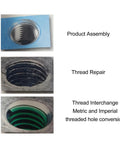 Solid Keenso 54Pc Metric Thread Repair Kit Made From Tough Stainless Steel For Home Use Fixing Stripped Screws And Damaged Threads With A Heavy Duty Tool That Gets The Job Done Quick And Easy, thread repair inserts
