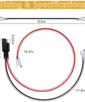 Sizing for 24 Volt Battery Wiring Harness Kit With Insulated Terminals And 2 Prong Connector For Electric Bicycles Replacement Part
