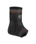Black Ultra Knit Ankle Brace With Figure 6 Strap And Stays Small Size for all day support and sprain recovery, side view.