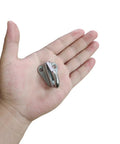 316 Stainless Steel Fender Hanger Set 4 Pack Heavy Duty Safety Hooks With Spring Hooks And Screws in palm for size reference