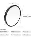 Diagram of 4 Pack LED Flush Mount Ceiling Lights 20W 12 Inch Black Ultra Slim With 5 CCT Selectable Color Temperature Options