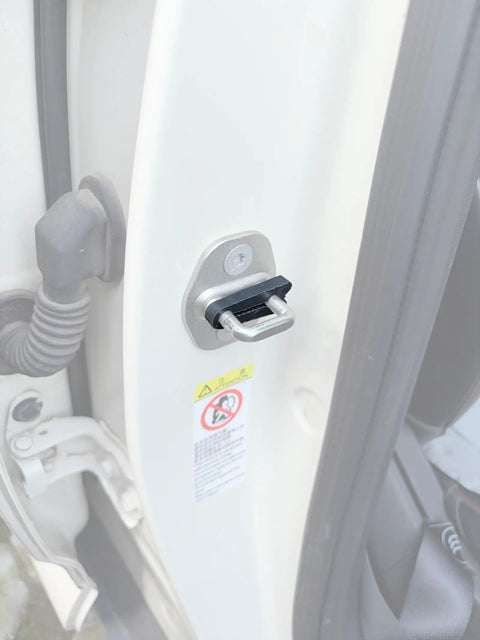 Universal Vehicle Door Buffers Knock Back The Heavy Slam With Chunky Silicone Shock Absorbers And Grip Tight Latch Protectors For Pickup Trucks Jeeps And Road Cruisers on door latch.