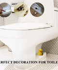 Sweet Ceramic Duck Toilet Bolt Covers For A Fresh Bath Swap Dope Screw Caps With Easy Install And Zero Fuss Upgrades Your Sanitary Hardware Today, featuring decorative duck design and bathroom setting.