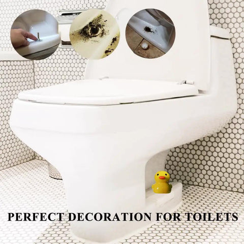 Sweet Ceramic Duck Toilet Bolt Covers For A Fresh Bath Swap Dope Screw Caps With Easy Install And Zero Fuss Upgrades Your Sanitary Hardware Today, featuring decorative duck design and bathroom setting.