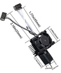 Pro Grade P1P P1S Hardened Steel Hotend Kit With Fan For P1 Series 3D Printer Replacement Nozzle 0.4mm Assembly shown with dimensions