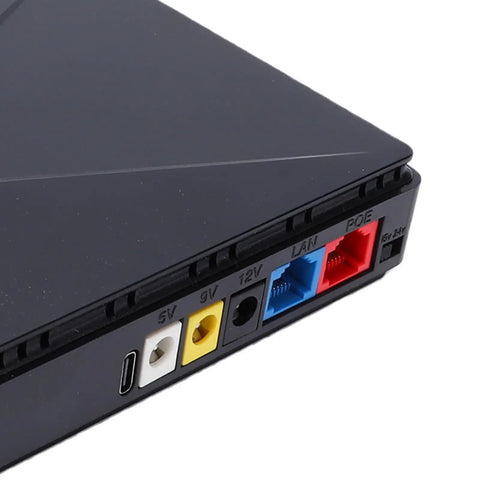 Mini UPS Battery Backup For Routers And Modems 8800mAh Uninterruptible Power Supply showing input/output ports and connections.