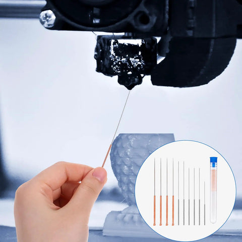 Ten Piece Stainless Steel 3D Printer Nozzle Cleaning Kit With Precision Needles From 0.15 To 1.0mm For Unclogging Nozzles