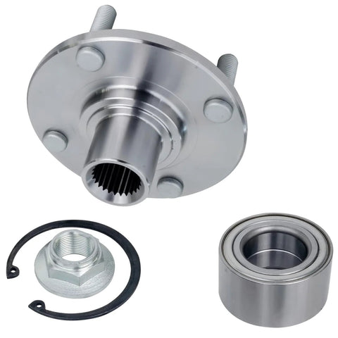 Front Wheel Bearing Hub Assembly For Ford Focus 2000 To 2011 Ready To Install With Four Bolts Four Lug And ABS Encoder