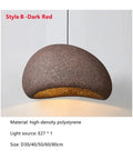 Color Design Living Room Suspension Lamp Restaurant Pendant Light Lustre Cafe Chandelier House Decor Lighting in dark red high-density polystyrene