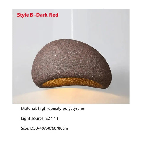 Color Design Living Room Suspension Lamp Restaurant Pendant Light Lustre Cafe Chandelier House Decor Lighting in dark red high-density polystyrene